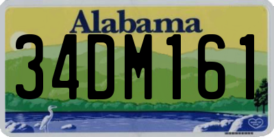 AL license plate 34DM161