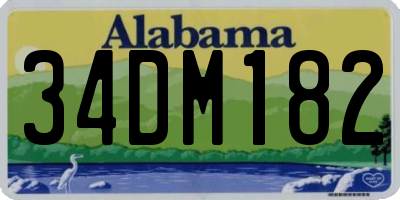 AL license plate 34DM182