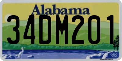 AL license plate 34DM201