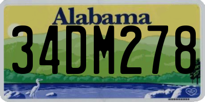 AL license plate 34DM278