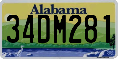 AL license plate 34DM281