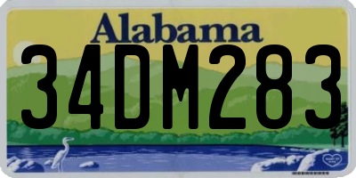 AL license plate 34DM283