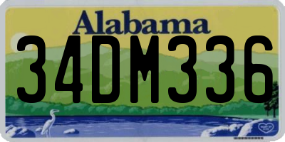 AL license plate 34DM336
