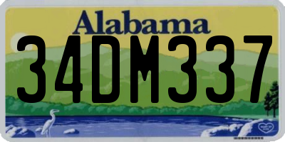 AL license plate 34DM337