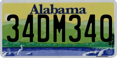 AL license plate 34DM340