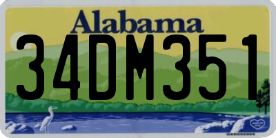 AL license plate 34DM351
