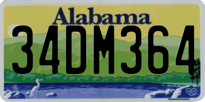 AL license plate 34DM364