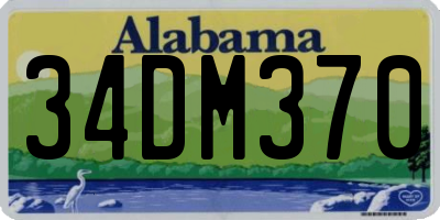 AL license plate 34DM370