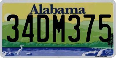 AL license plate 34DM375