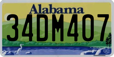AL license plate 34DM407