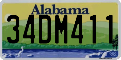 AL license plate 34DM411