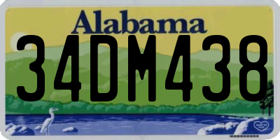 AL license plate 34DM438