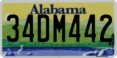 AL license plate 34DM442