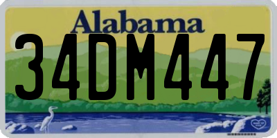 AL license plate 34DM447