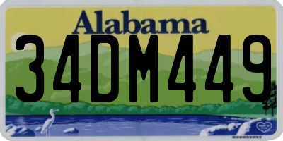 AL license plate 34DM449