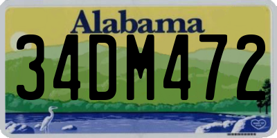 AL license plate 34DM472
