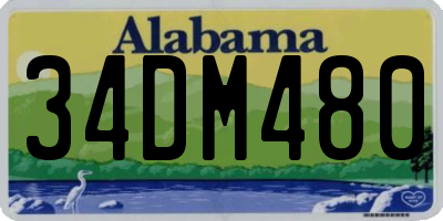 AL license plate 34DM480