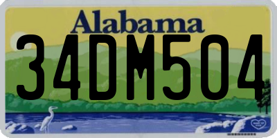 AL license plate 34DM504