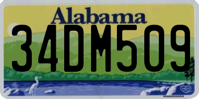AL license plate 34DM509