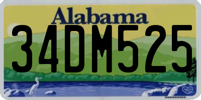 AL license plate 34DM525