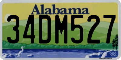 AL license plate 34DM527