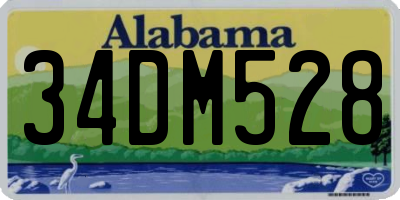 AL license plate 34DM528