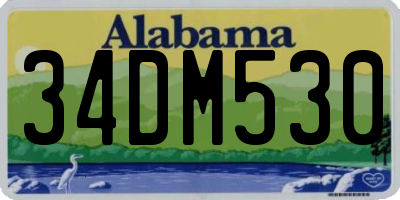AL license plate 34DM530