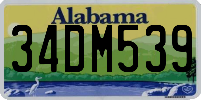 AL license plate 34DM539