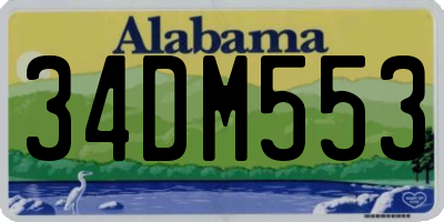 AL license plate 34DM553