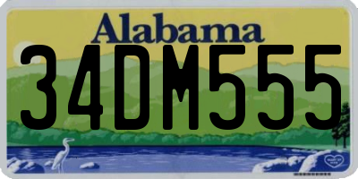 AL license plate 34DM555