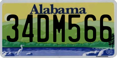 AL license plate 34DM566