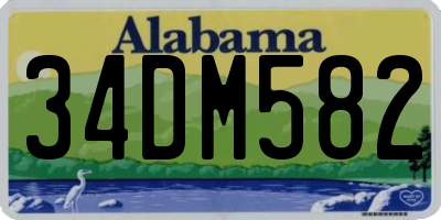 AL license plate 34DM582