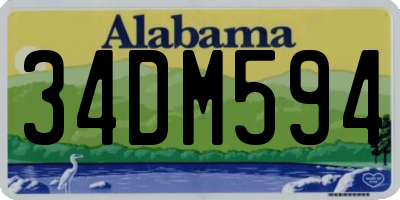 AL license plate 34DM594