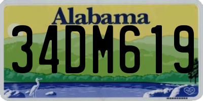 AL license plate 34DM619