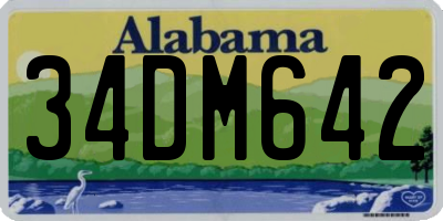 AL license plate 34DM642