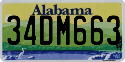 AL license plate 34DM663