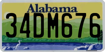 AL license plate 34DM676