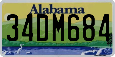 AL license plate 34DM684