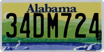 AL license plate 34DM724