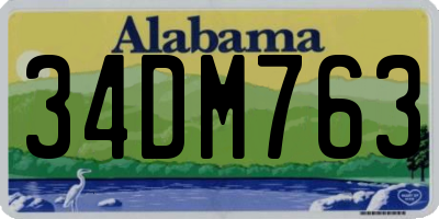 AL license plate 34DM763