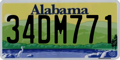 AL license plate 34DM771