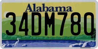 AL license plate 34DM780