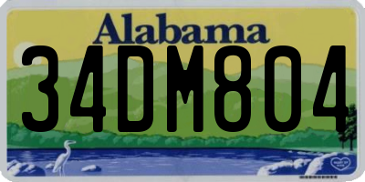 AL license plate 34DM804