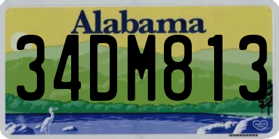 AL license plate 34DM813