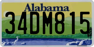 AL license plate 34DM815