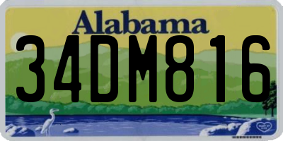 AL license plate 34DM816