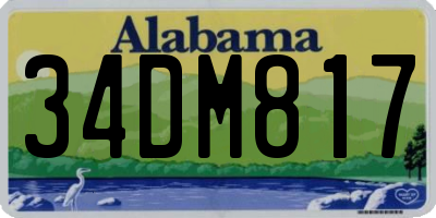 AL license plate 34DM817