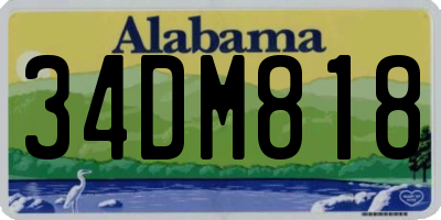 AL license plate 34DM818