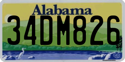AL license plate 34DM826