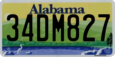 AL license plate 34DM827